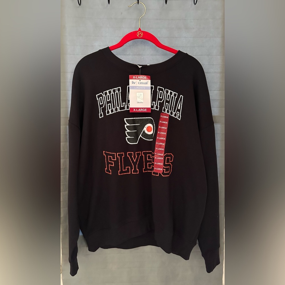 Women Liv Casual NHL Sweatshirt PHILADELPHIA FLYERS size XL black